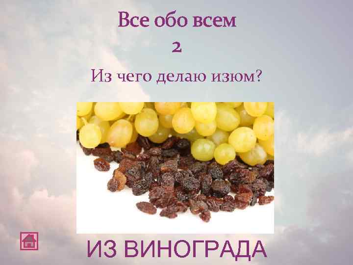 Все обо всем 2 Из чего делаю изюм? ИЗ ВИНОГРАДА 