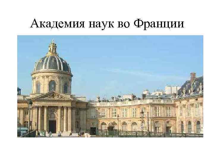Академия наук во Франции 