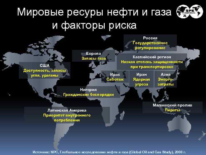 Мировые ресуры нефти и газа и факторы риска Россия Государственное регулирование Европа Запасы газа