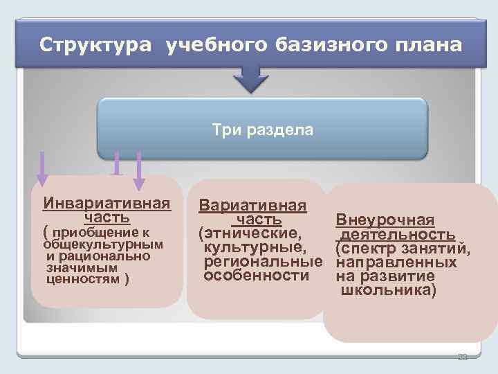 Инвариантная и вариативная часть учебного плана это