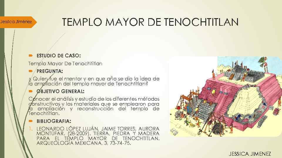 Jessica Jiménez TEMPLO MAYOR DE TENOCHTITLAN ESTUDIO DE CASO: Templo Mayor De Tenochtitlan PREGUNTA: