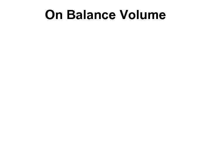On Balance Volume 