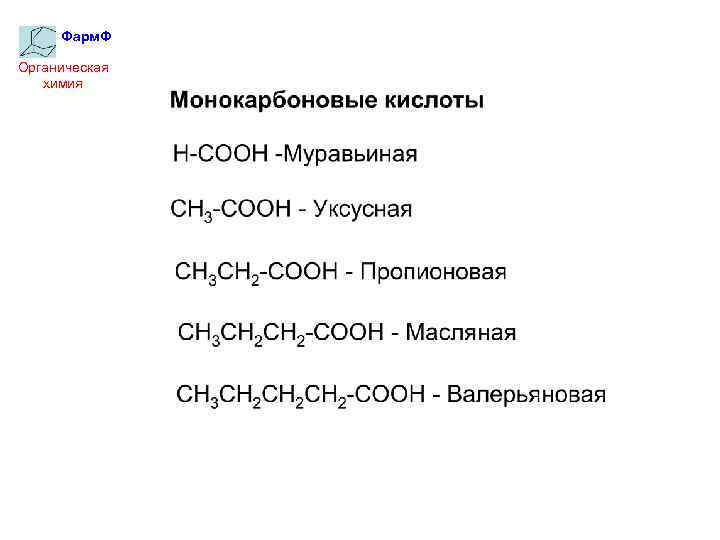 Фарм. Ф Органическая химия 