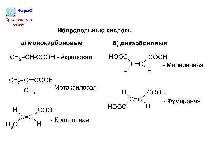 Фарм. Ф Органическая химия 