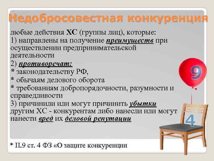 Недобросовестная конкуренция презентация