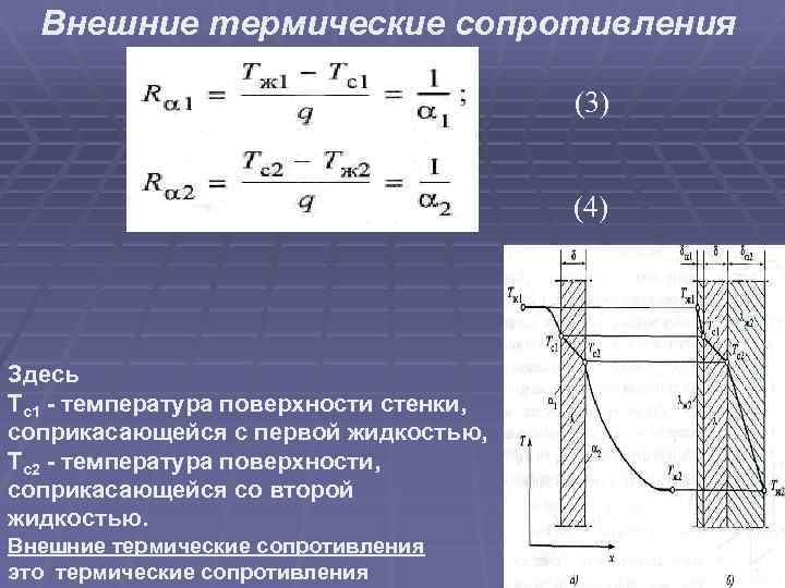 Термическое сопротивление. Размерность термического сопротивления стенки. Внешнее термическое сопротивление. Внутреннее термическое сопротивление. Тепловая проводимость и термическое сопротивление стенки..