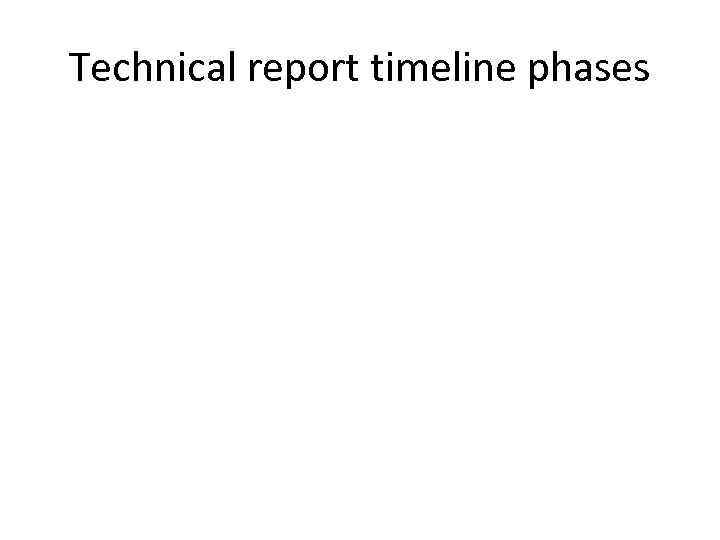 Technical report timeline phases 