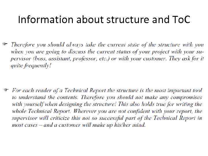 Information about structure and To. C 