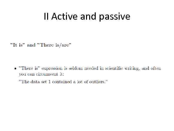 II Active and passive 