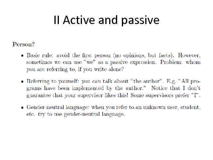 II Active and passive 