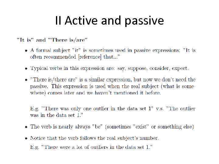 II Active and passive 