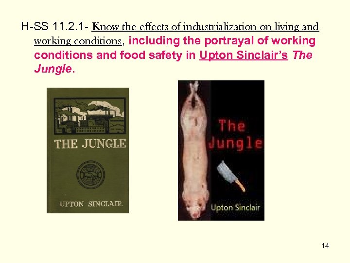 H-SS 11. 2. 1 - Know the effects of industrialization on living and working