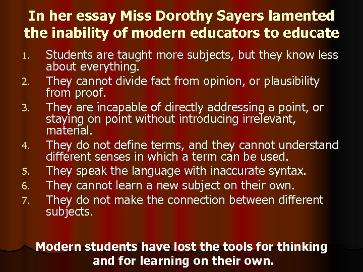 dorothy sayers why work essay