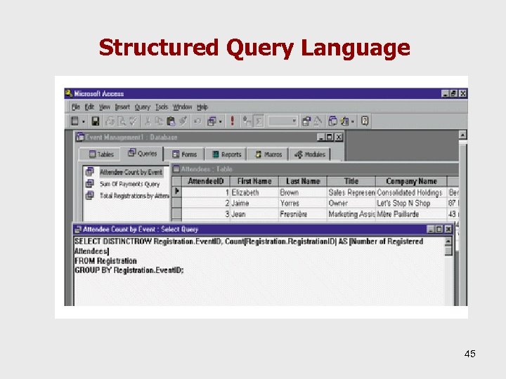 Structured Query Language 45 