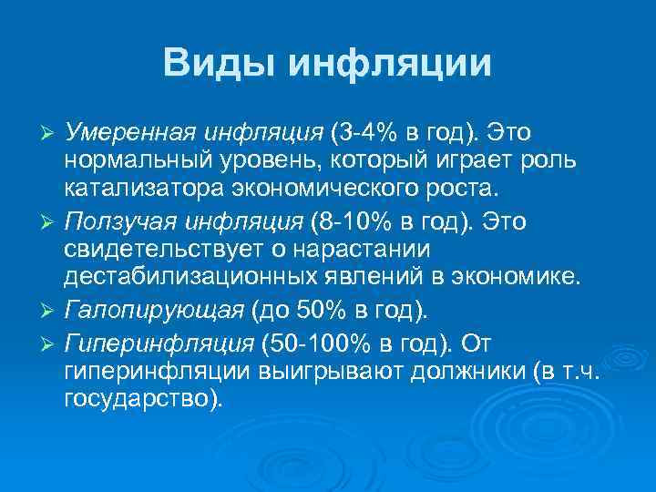 Проект на тему инфляция