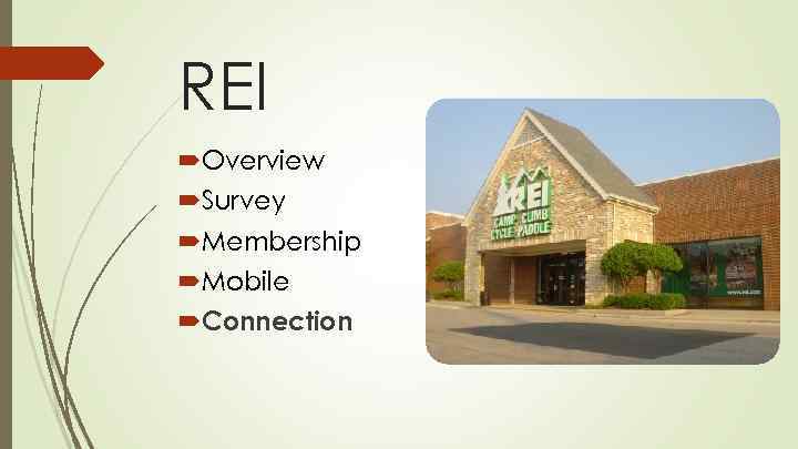 REI Overview Survey Membership Mobile Connection 