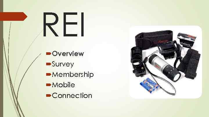 REI Overview Survey Membership Mobile Connection 