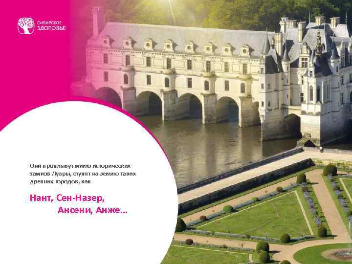 Они проплывут мимо исторических замков Луары, ступят на землю таких древних городов, как Нант,