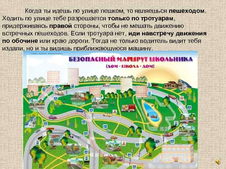 Когда ты идешь по улице пешком, то являешься пешеходом. Ходить по улице тебе разрешается