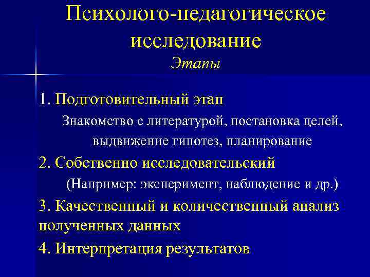 План написания статьи по проблеме психолого педагогического исследования