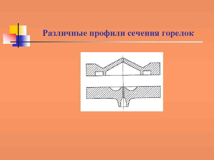 Различные профили сечения горелок 