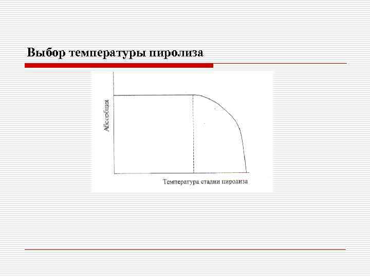 Выбор температуры пиролиза 