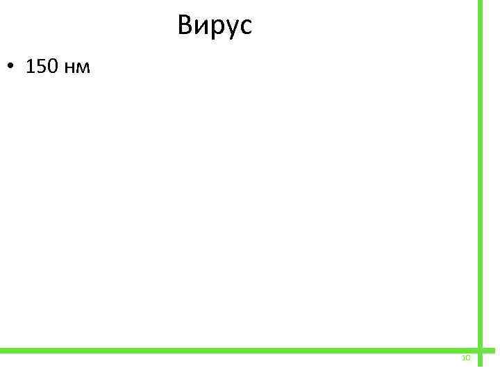  Вирус • 150 нм 10 