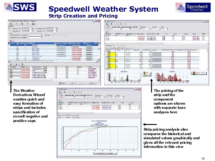 Speedwell Weather System Strip Creation and Pricing The Weather Derivatives Wizard enables quick and