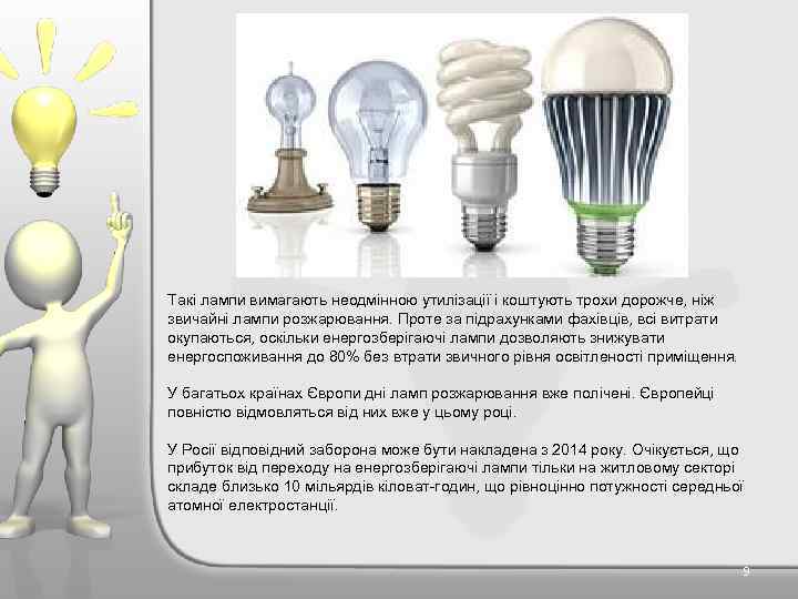 . Такі лампи вимагають неодмінною утилізації і коштують трохи дорожче, ніж звичайні лампи розжарювання.