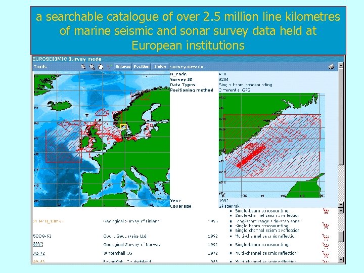 a searchable catalogue of over 2. 5 million line kilometres of marine seismic and