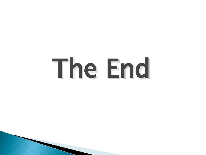 The End 