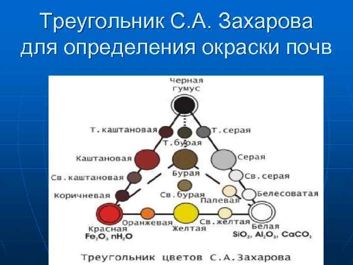 Треугольник С. А. Захарова для определения окраски почв 