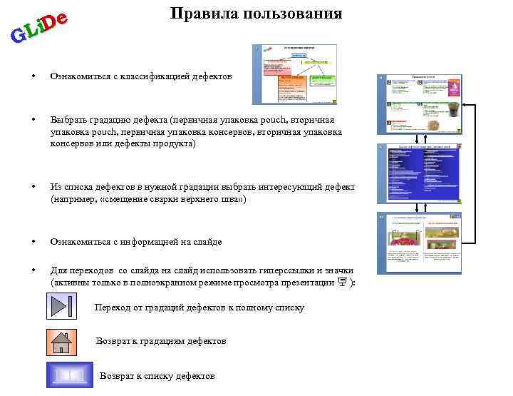 i. De GL Правила пользования • Ознакомиться с классификацией дефектов • Выбрать градацию дефекта