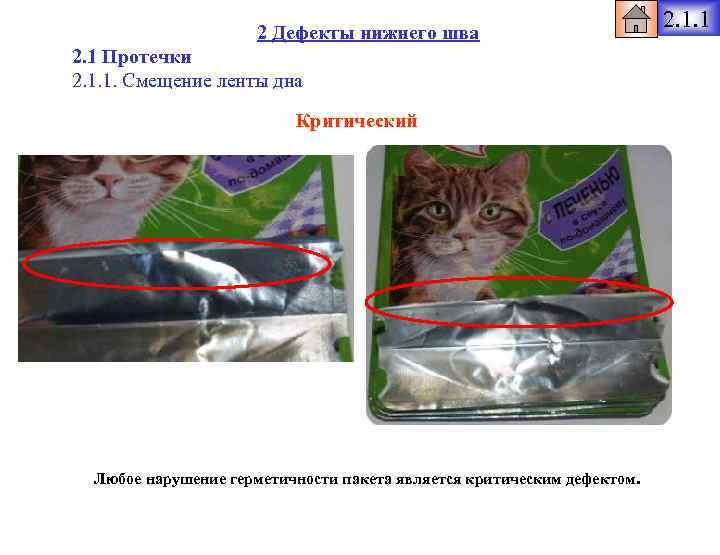 2 Дефекты нижнего шва 2. 1 Протечки 2. 1. 1. Смещение ленты дна Критический