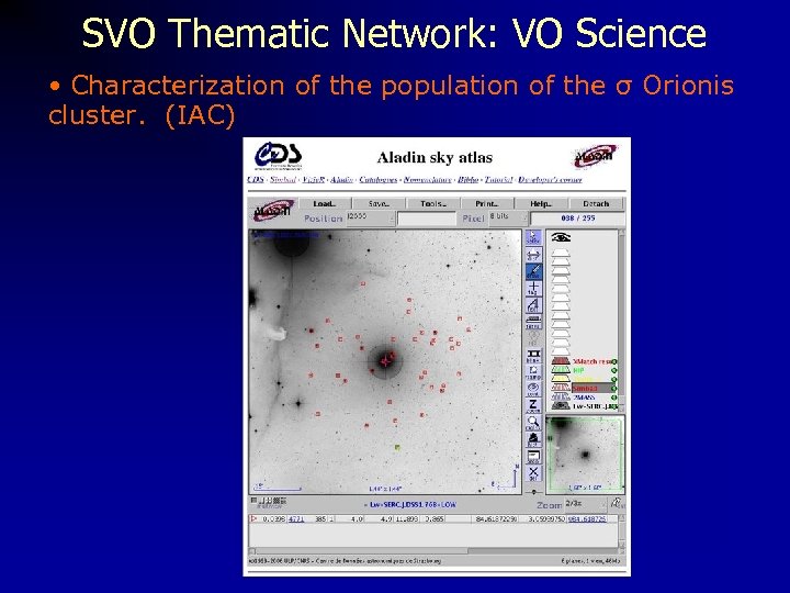 SVO Thematic Network: VO Science • Characterization of the population of the σ Orionis