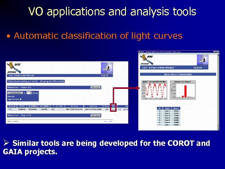 VO applications and analysis tools • Automatic classification of light curves Ø Similar tools