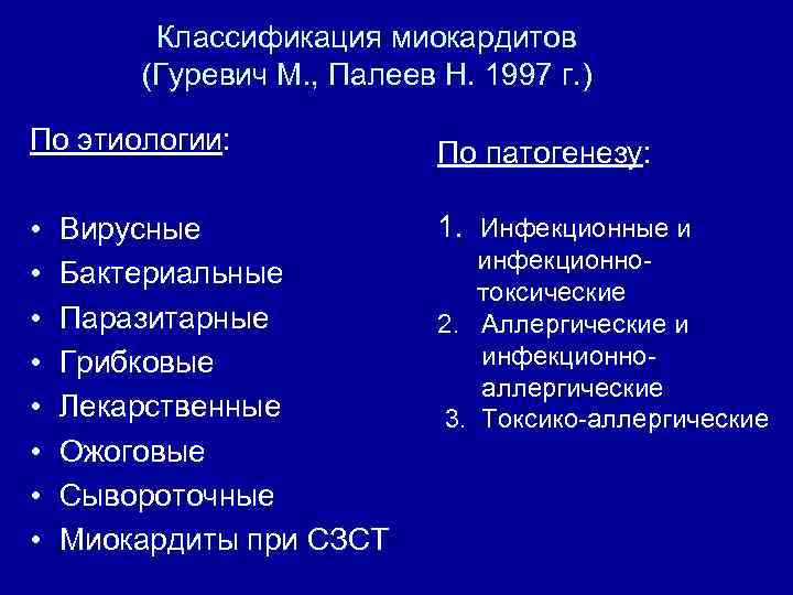 Миокардит клинические рекомендации