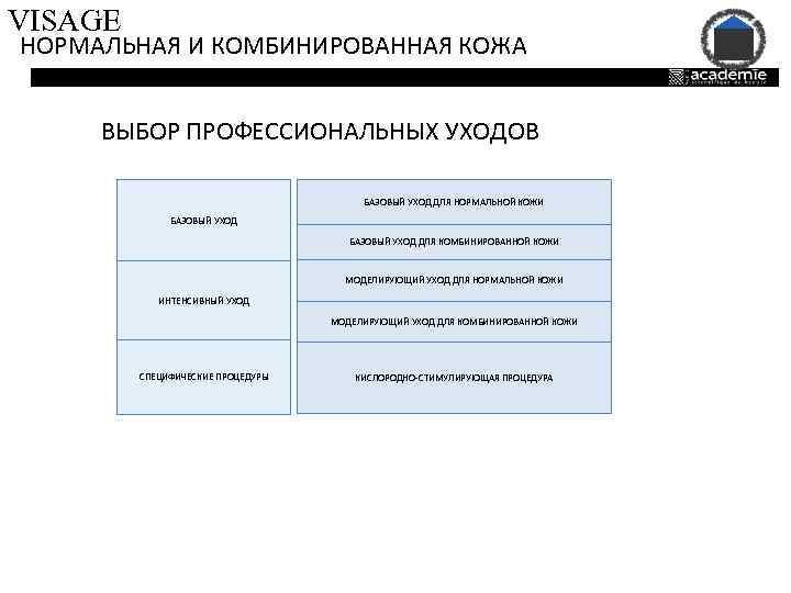 VISAGE НОРМАЛЬНАЯ И КОМБИНИРОВАННАЯ КОЖА ВЫБОР ПРОФЕССИОНАЛЬНЫХ УХОДОВ БАЗОВЫЙ УХОД ДЛЯ НОРМАЛЬНОЙ КОЖИ БАЗОВЫЙ