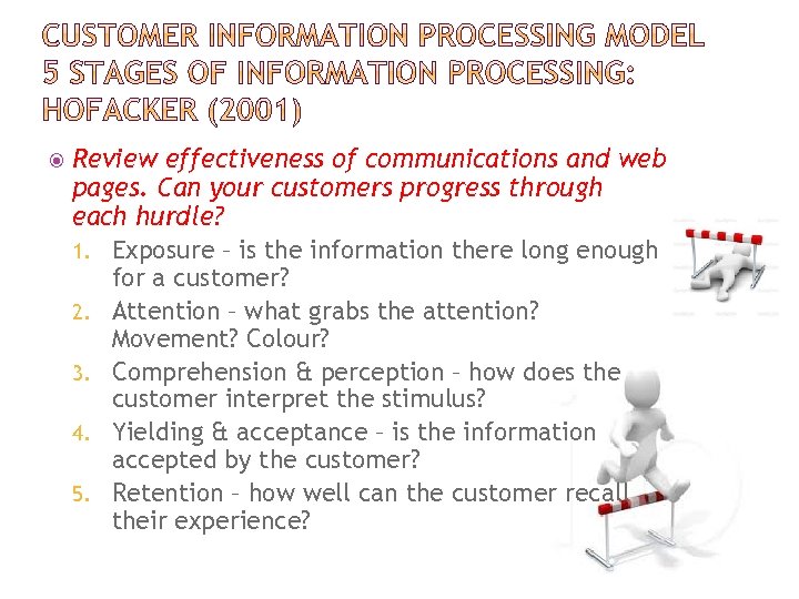  Review effectiveness of communications and web pages. Can your customers progress through each