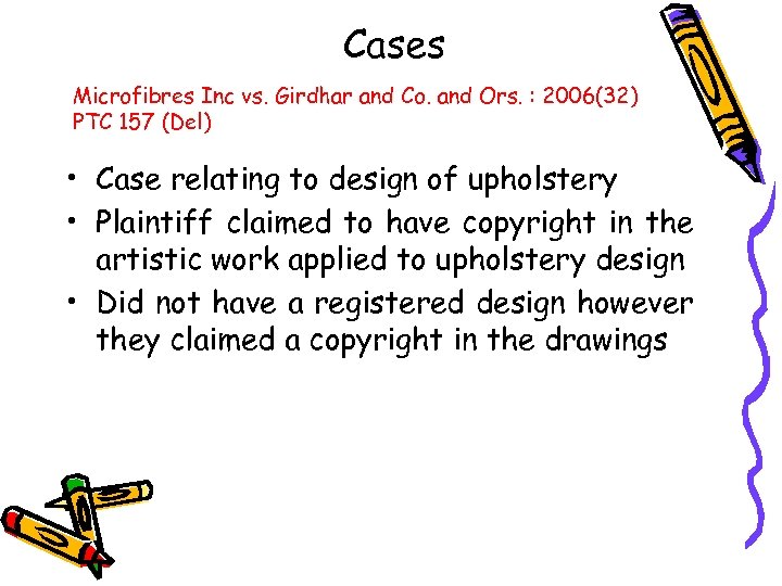 Cases Microfibres Inc vs. Girdhar and Co. and Ors. : 2006(32) PTC 157 (Del)