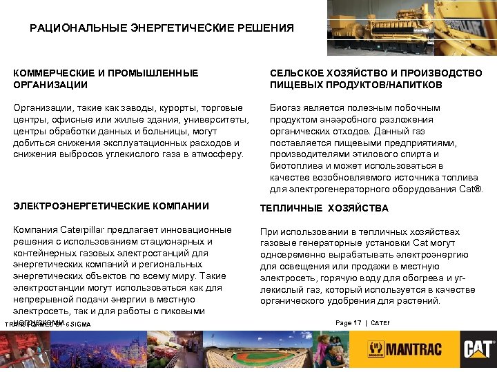 One powerful future. РАЦИОНАЛЬНЫЕ ЭНЕРГЕТИЧЕСКИЕ РЕШЕНИЯ КОММЕРЧЕСКИЕ И ПРОМЫШЛЕННЫЕ ОРГАНИЗАЦИИ СЕЛЬСКОЕ ХОЗЯЙСТВО И ПРОИЗВОДСТВО