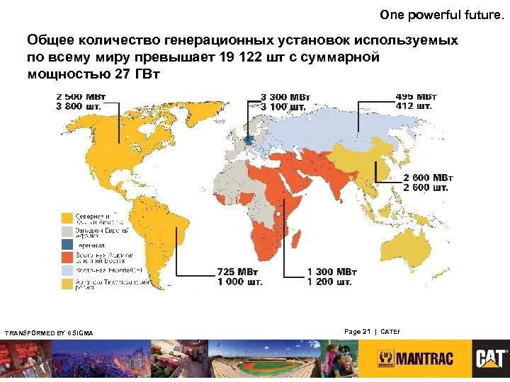 One powerful future. Общее количество генерационных установок используемых по всему миру превышает 19 122