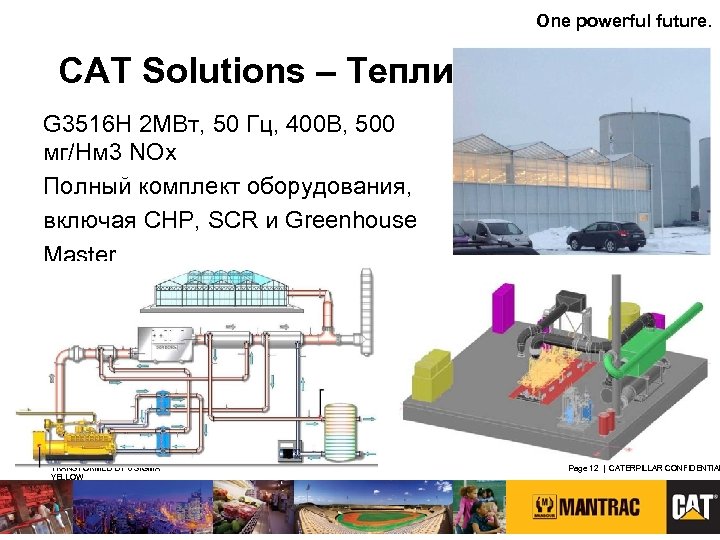 One powerful future. CAT Solutions – Теплицы G 3516 H 2 MВт, 50 Гц,