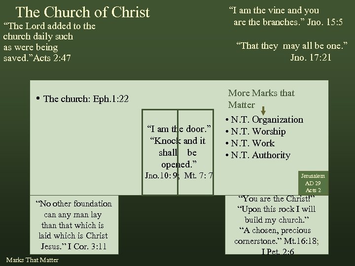 The Church of Christ “The Lord added to the church daily such as were