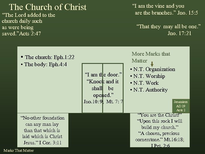 The Church of Christ “The Lord added to the church daily such as were