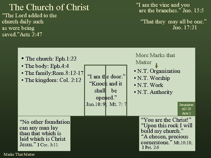 The Church of Christ “The Lord added to the church daily such as were