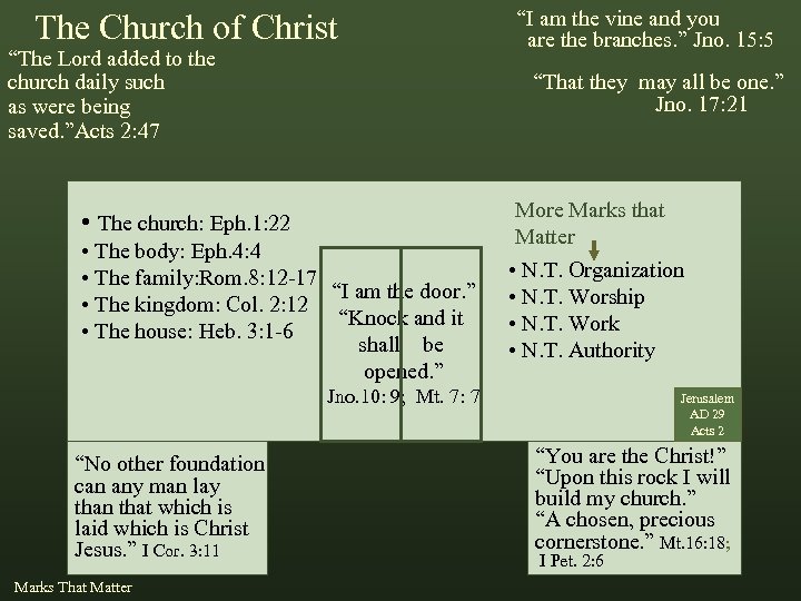 The Church of Christ “The Lord added to the church daily such as were