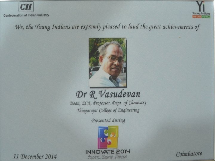 Dr. R. Vasudevan 18 -02 -15 
