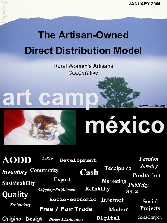 JANUARY 2004 The Artisan-Owned Direct Distribution Model Rural Women’s Artisans Cooperative art camp méxico