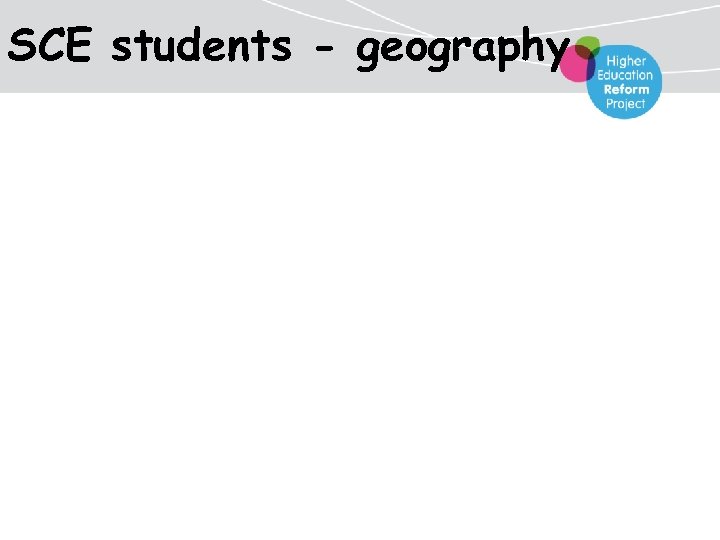 SCE students - geography 